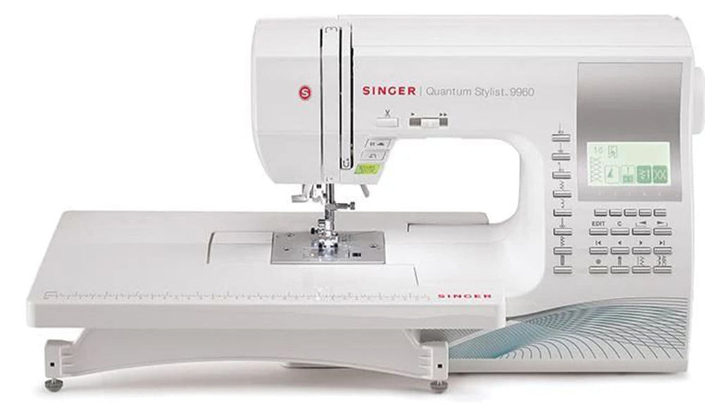 Singer Quantum Stylist 9960 Sewing Machine with Extension Table and Hard Cover