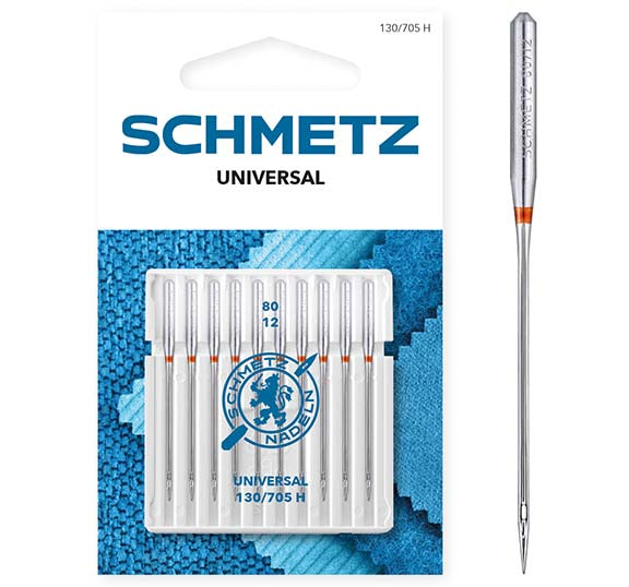 Schmetz Sewing Machine Needles - Universal - 80(12) - 10 Needles