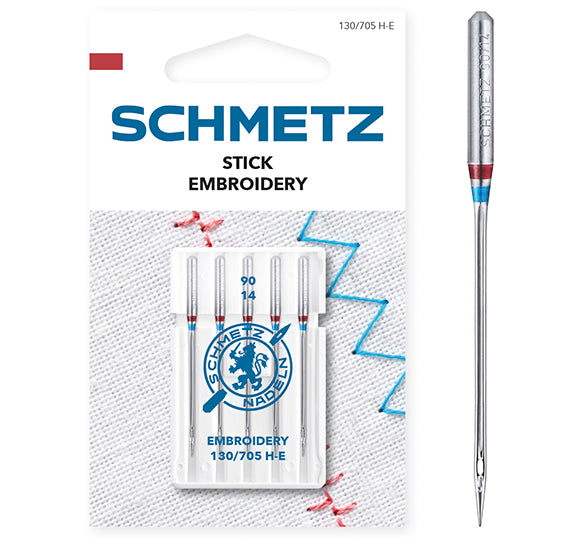 Schmetz Sewing Machine Needles - Embroidery - 90(14) - 5 Needles