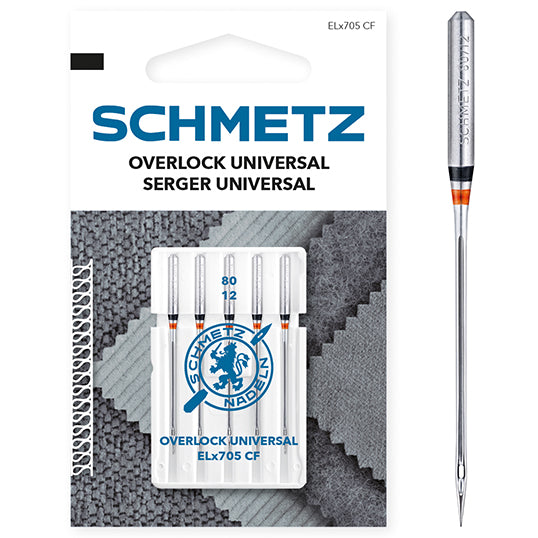 Schmetz Sewing Machine Needles - Overlock Serger - 80(12) - 5 Needles