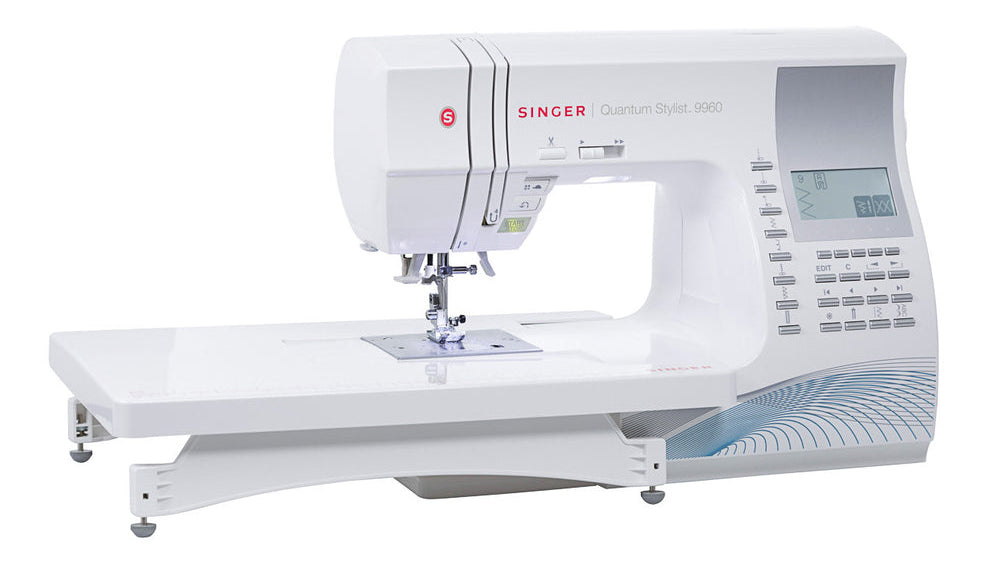 Singer Quantum Stylist 9960 Sewing Machine with Extension Table and Hard Cover