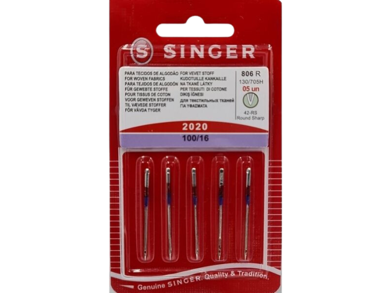Singer Regular Needles Size 100 – Pack of 5