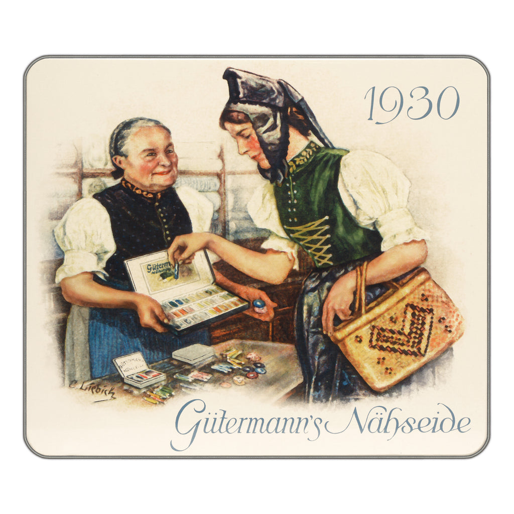 Gutermann Thread Storage Tin - Nostalgic '1930' - Sew - All - 30 x 100m - Assorted Shades