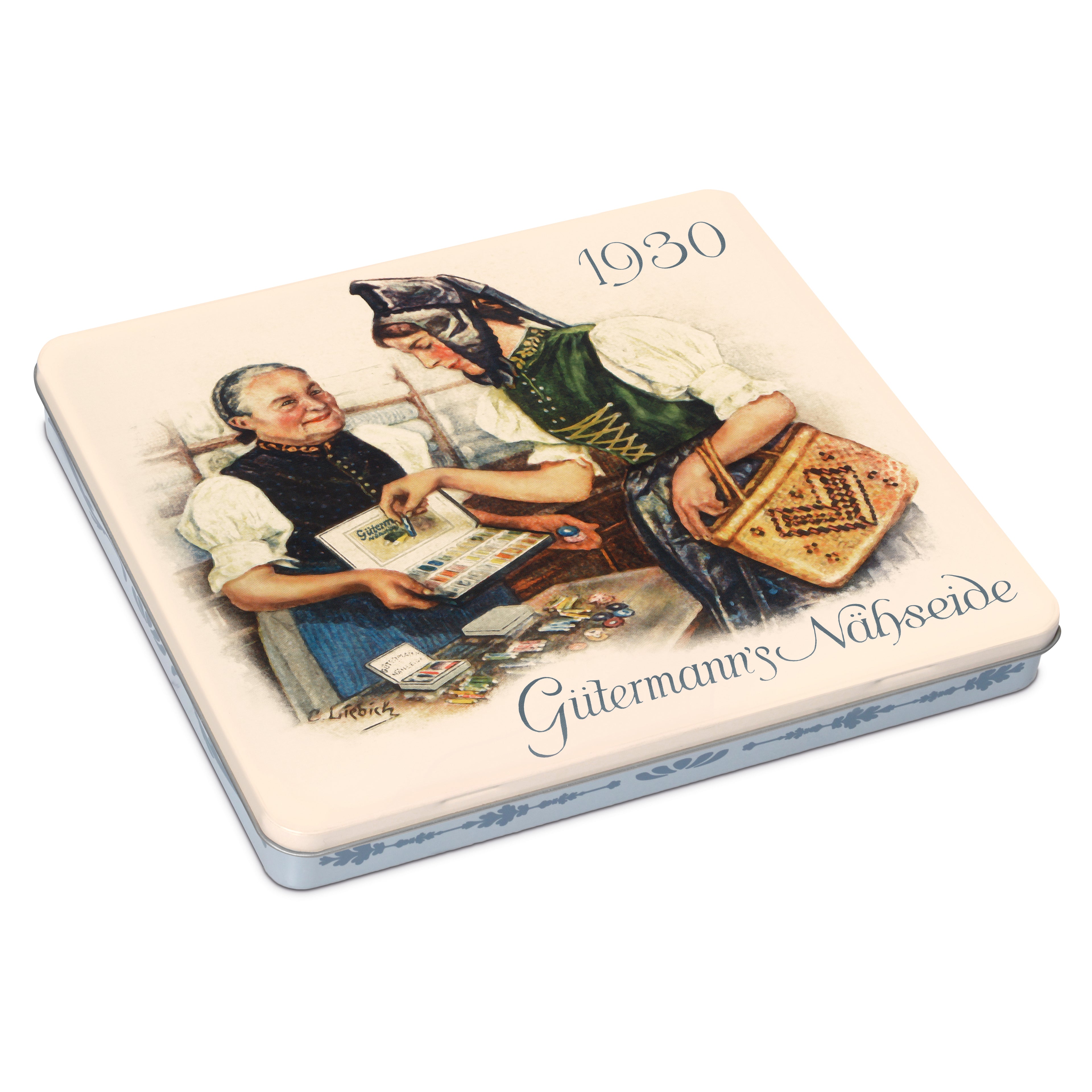 Gutermann Thread Storage Tin - Nostalgic '1930' - Sew - All - 30 x 100m - Assorted Shades
