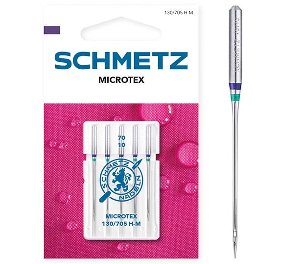Schmetz Sewing Machine Needles - Microtex - 70(10) - 5 Needles