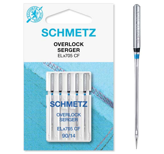 Schmetz Sewing Machine Needles - Overlock Serger - 90(14) - 5 Needles