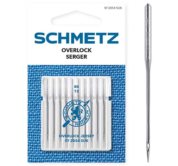 Schmetz Sewing Machine Needles - Overlock Jersey - 80(12) - 10 Needles