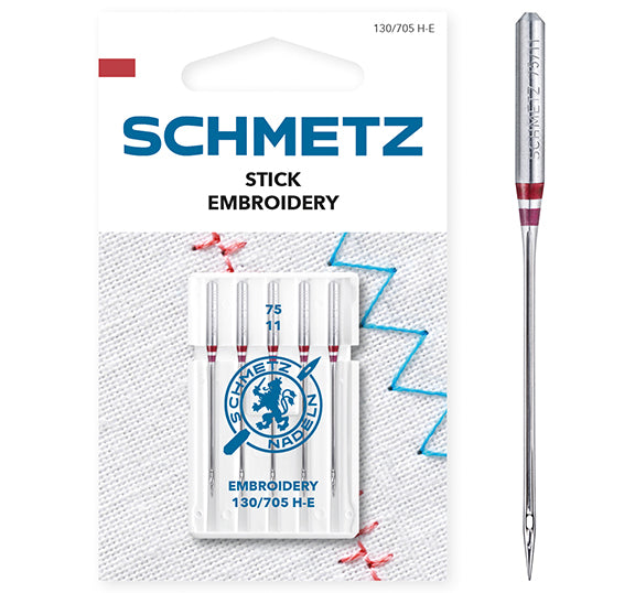 Schmetz Sewing Machine Needles - Embroidery - 75(11) - 5 Needles