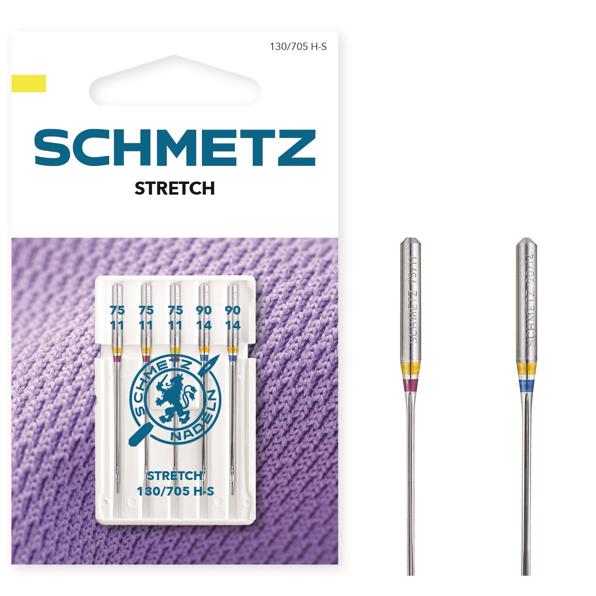 Schmetz Sewing Machine Needles - Stretch - Assorted - 75(11)-90(14) - 5 Needles