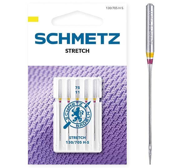 Schmetz Sewing Machine Needles - Stretch - 75(11) - 5 Needles