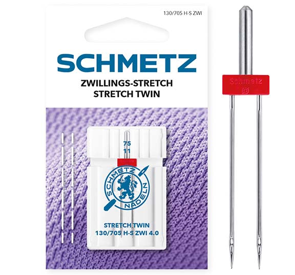 Schmetz Sewing Machine Needles - Stretch Twin - 75(11) 4.0Mm - 1 Needle