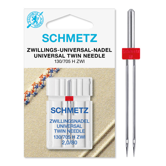 Schmetz Sewing Machine Needles - Universal Twin - 80(12) 2.5Mm - 1 Needle