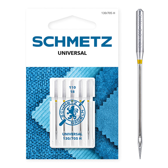 Schmetz Sewing Machine Needles - Universal - 110(18) - 5 Needles