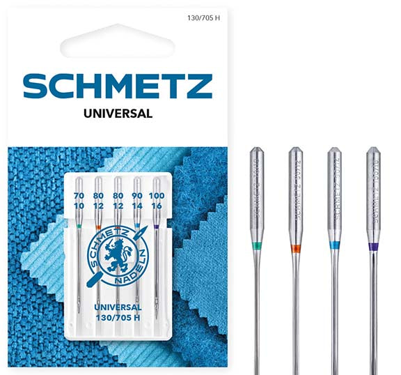 Schmetz Sewing Machine Needles - Universal - Assorted - 70(10)-100(16) - 5 Needles
