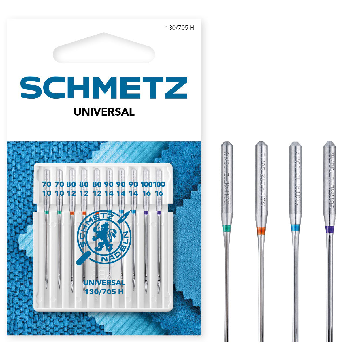 Schmetz Sewing Machine Needles - Universal - Assorted - 70(10)-100(16) - 10 Needles