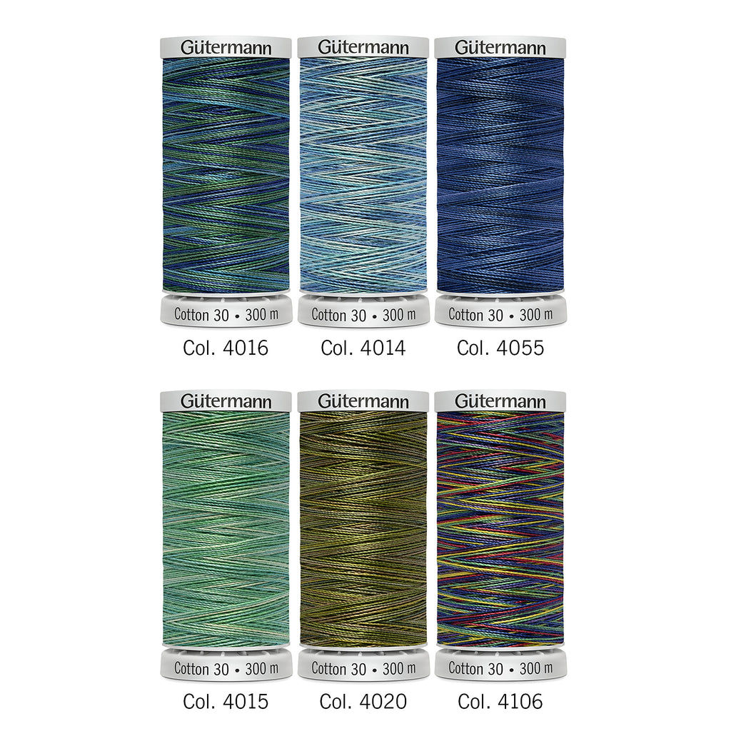 Gutermann Thread Set - Cotton No.30 - 6 x 300m - 3