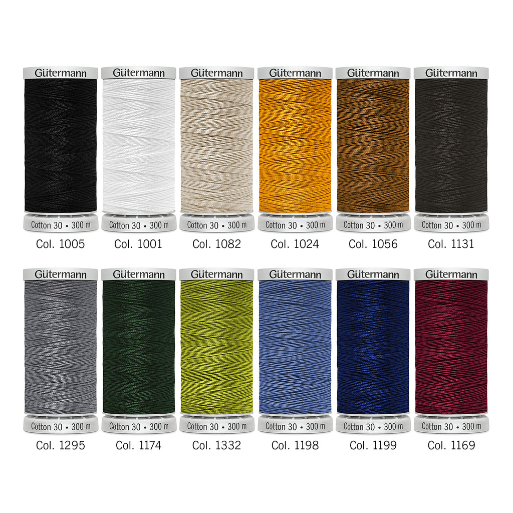 Gutermann Thread Set - Cotton No.30 - 12 x 300m - 1