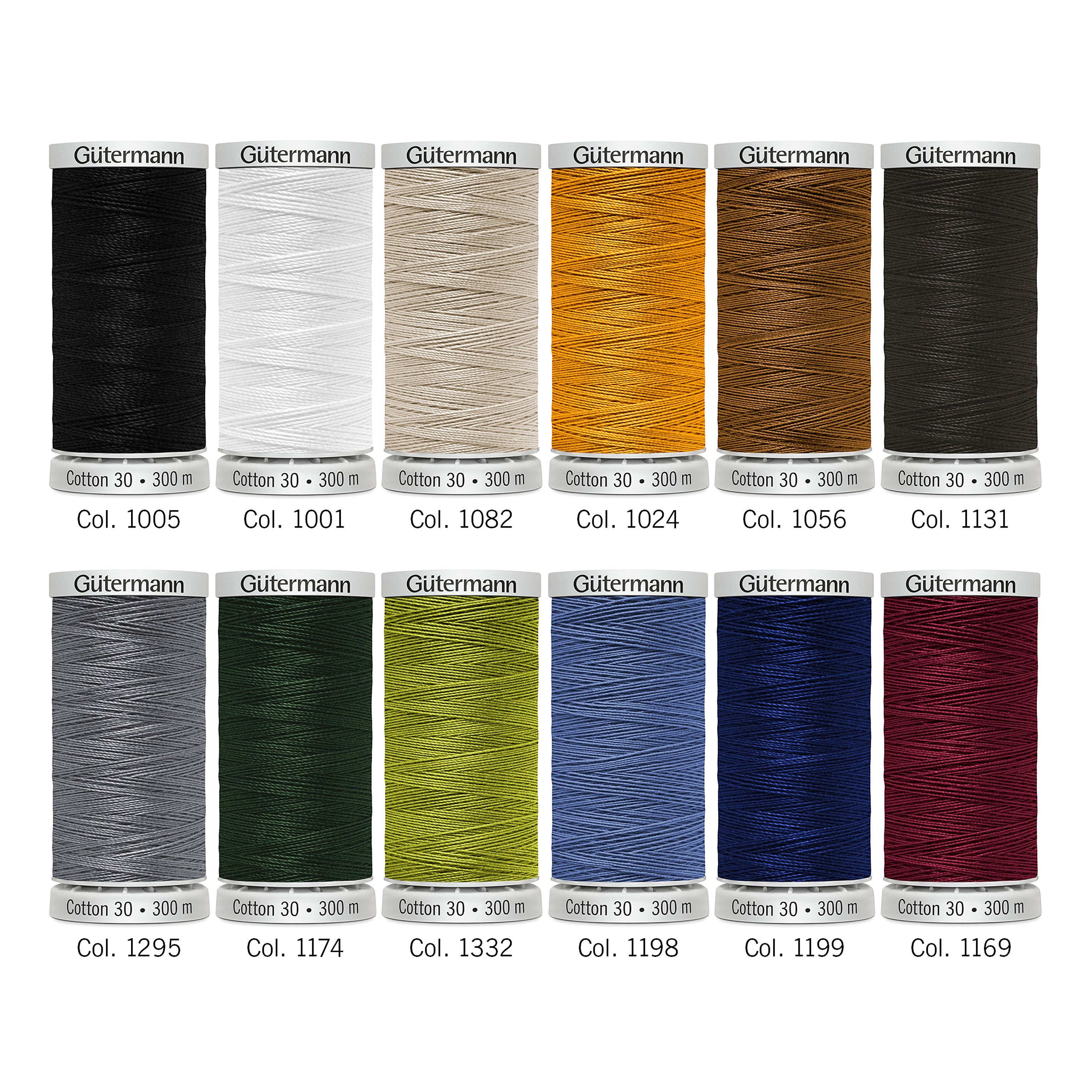 Gutermann Thread Set - Cotton No.30 - 12 x 300m - 1