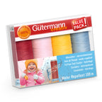 Gutermann Thread Set - Water Repellent - 4 x 100m - Assorted Colours