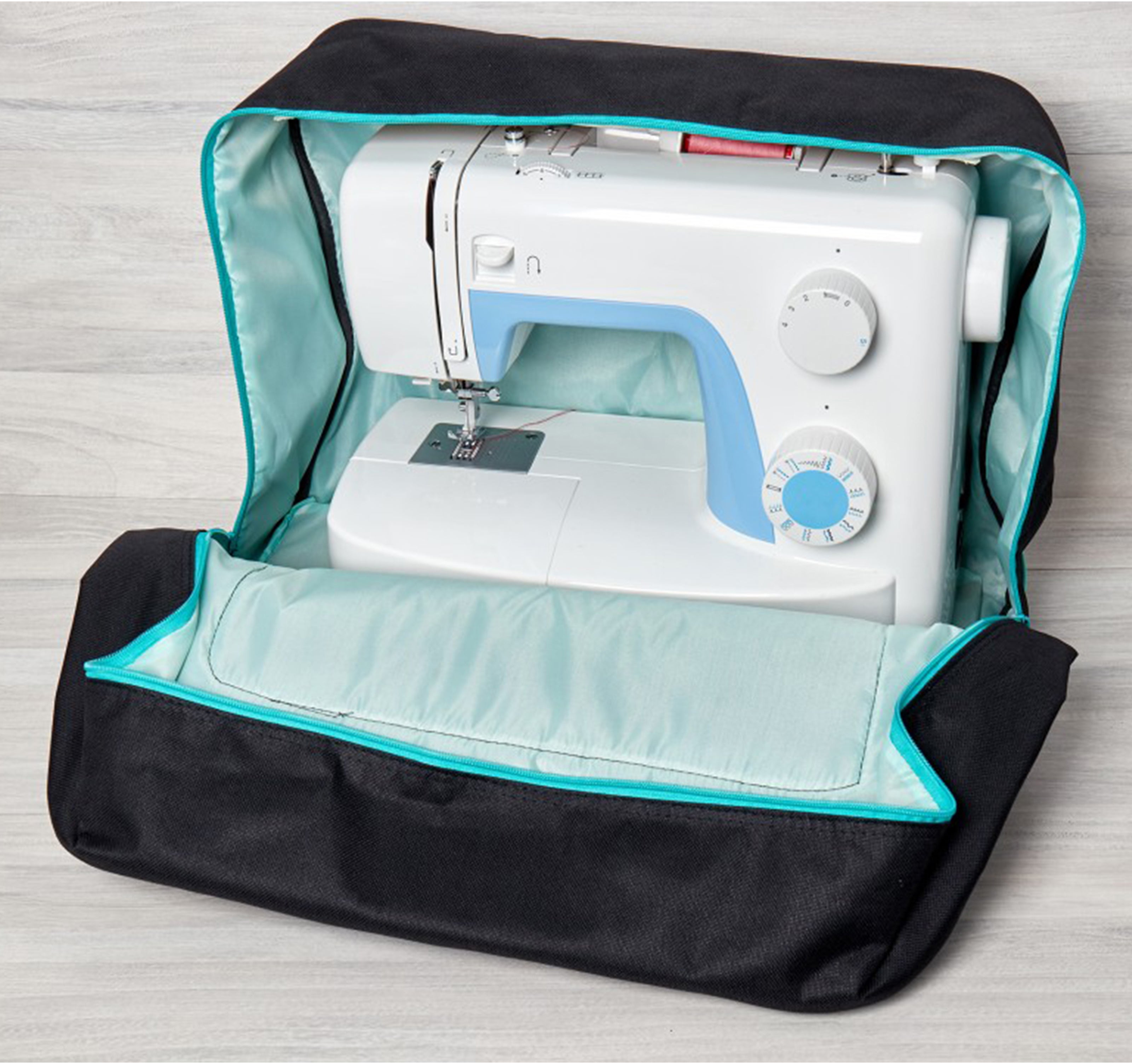Premium Sewing Machine Bag - Black and Turquoise