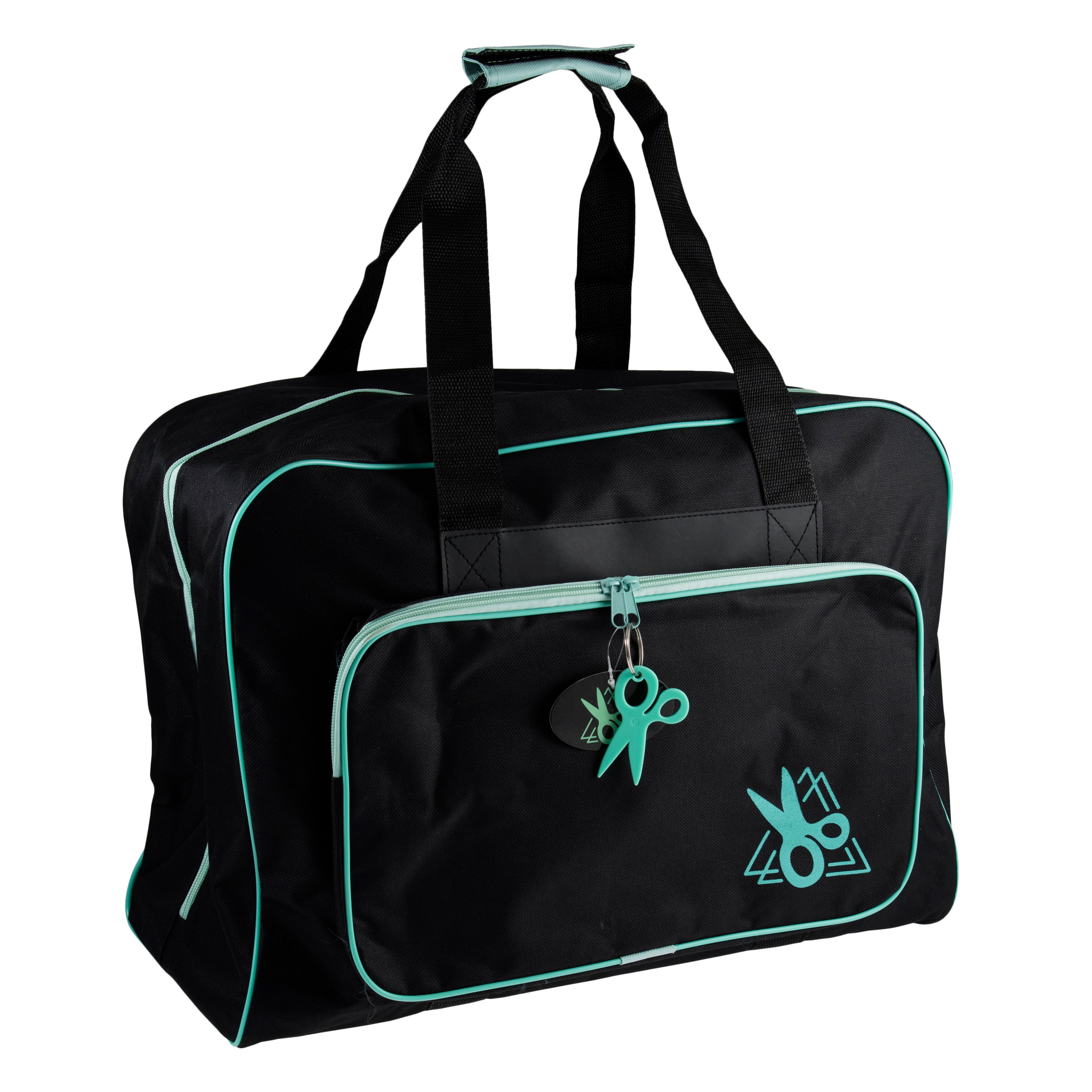 Premium Sewing Machine Bag - Black and Turquoise