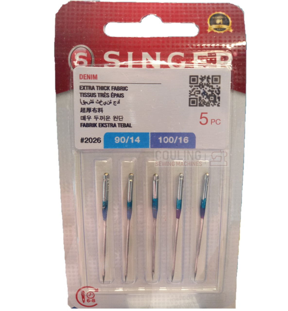 Singer Jeans Needles Size 90/100 – Pack of 5