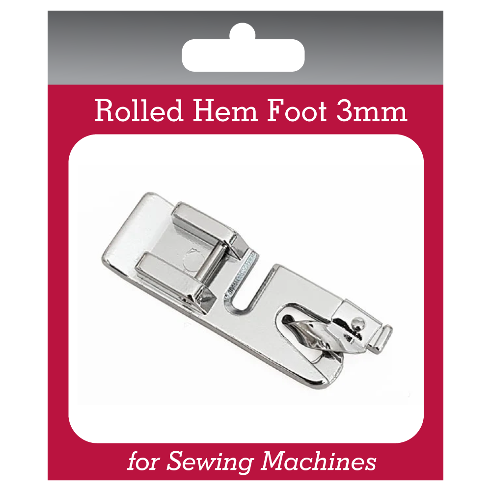 Rolled Hem Foot for Sewing Machines (multiple sizes)