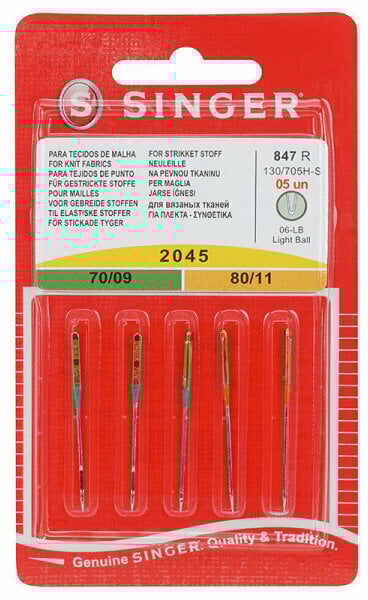 Singer Ball Point Needles Size 70/80 – Pack of 5